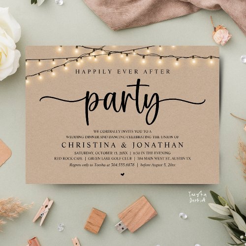 Happily Ever After Party, Rustic Wedding Dinner