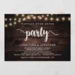 Happily Ever After party,  String Ligh, Elopement Invitation