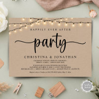 Happily Ever After party,  String Lights Elopement