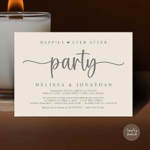 Happily Ever After party, String Lights Elopement Invitation
