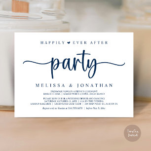 Happily Ever After party, String Lights Elopement Invitation
