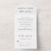 Happily Ever After Party Wedding All In One Invitation (Inside)