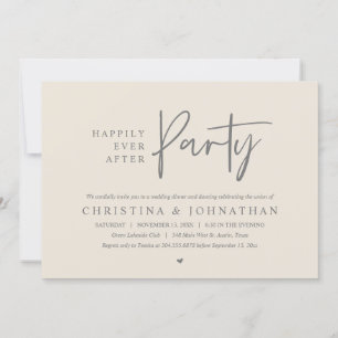 Happily Ever After Party Wedding Dinner Dancing Invitation