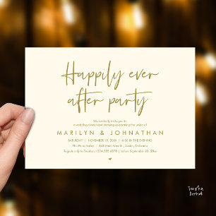 Happily Ever After Party, Wedding Dinner Dancing Invitation