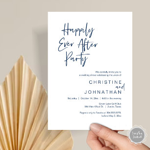 Happily Ever After Party, Wedding Dinner Dancing Invitation