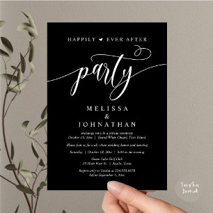 Happily Ever After Party, Wedding Dinner Dancing Invitation