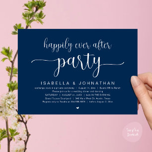Happily Ever After Party, Wedding Dinner Dancing Invitation