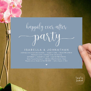 Happily Ever After Party, Wedding Dinner Dancing Invitation
