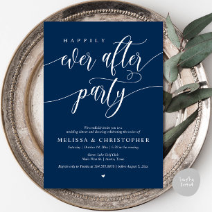 Happily Ever After Party, Wedding Dinner Dancing Invitation