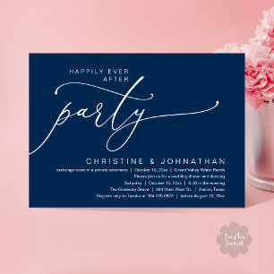 Happily Ever After Party, Wedding Dinner Dancing Invitation