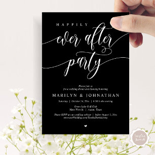 Happily Ever After Party, Wedding Dinner Dancing Invitation