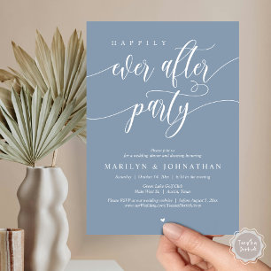 Happily Ever After Party, Wedding Dinner Dancing Invitation