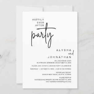 Happily Ever After Party, Wedding Dinner Invitation