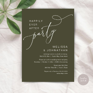 Happily Ever After Party, Wedding Dinner, Olive Invitation