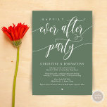 Happily Ever After Party, Wedding Elopement Dinner Invitation<br><div class="desc">Announce and share your happily ever after in style with our modern theme design (Happily ever after party) wedding elopement celebration invitation card. It is ideal for couples who have decided to celebrate their best day. With its sophisticated yet playful design, this invitation is sure to set the tone for...</div>