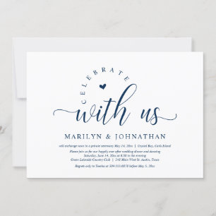 Happily Ever After Party, Wedding Elopement Dinner Invitation