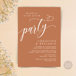 Happily Ever After Party, Wedding Elopement Invitation