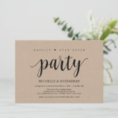 Happily ever after party, wedding elopement invite (Standing Front)