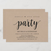 Happily ever after party, wedding elopement invite (Front/Back)