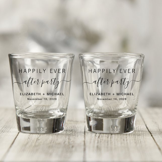 Happily Ever After Party Wedding Favor Shot Glass (Creator Uploaded)