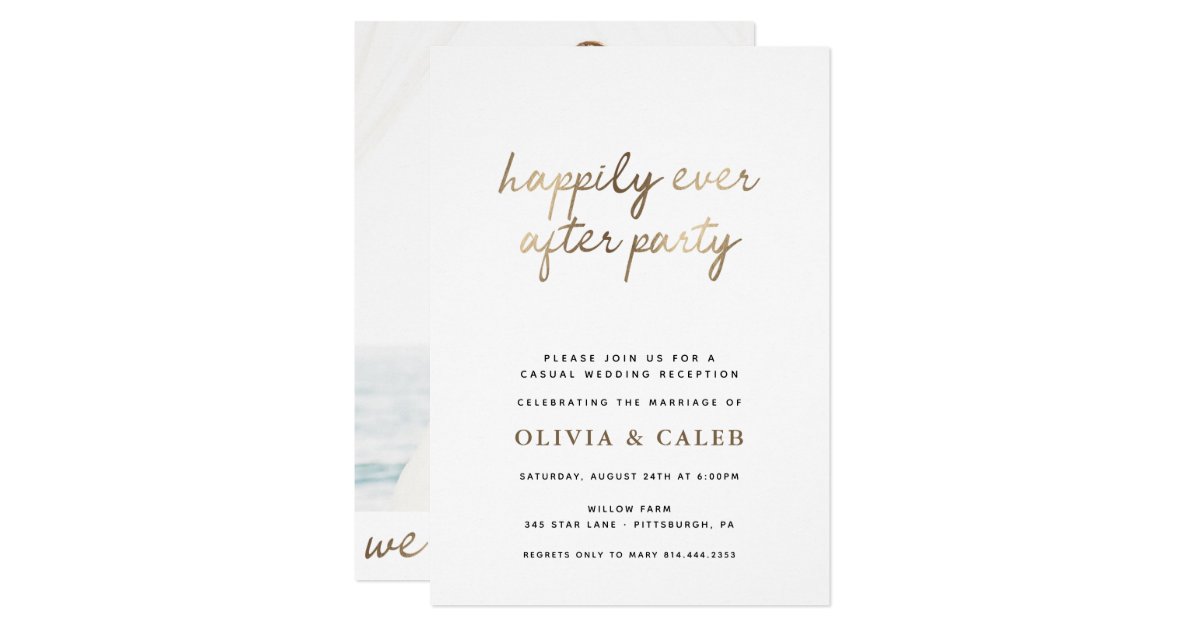 Happily Ever After Party Wedding invitation | Zazzle.com