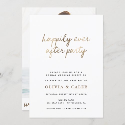 Happily Ever After Party Wedding invitation