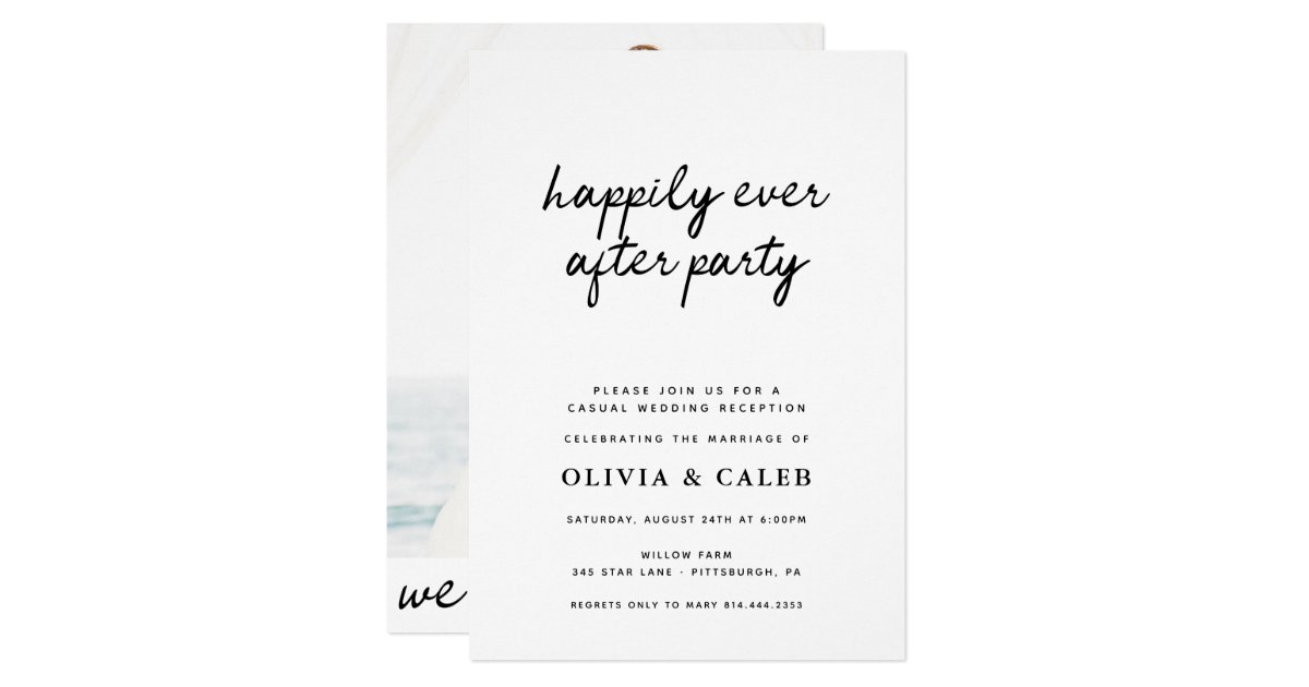 Happily Ever After Party Wedding Invitation 0057