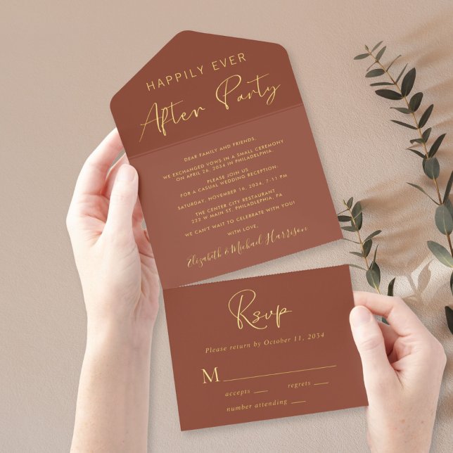Happily Ever After Party Wedding Reception All In One Invitation (Creator Uploaded)
