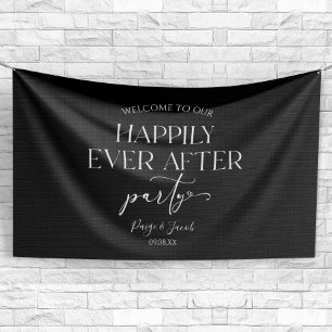 Happily Ever After Party Wedding Reception Banner