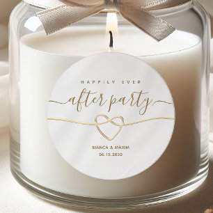 Happily Ever After Party Wedding Reception Classic Round Sticker