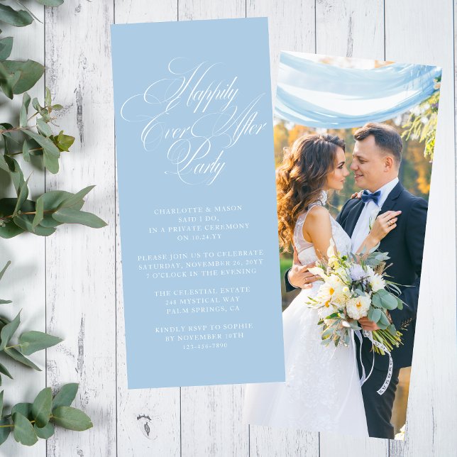 Happily Ever After Party Wedding Reception Elegant Invitation (Creator Uploaded)