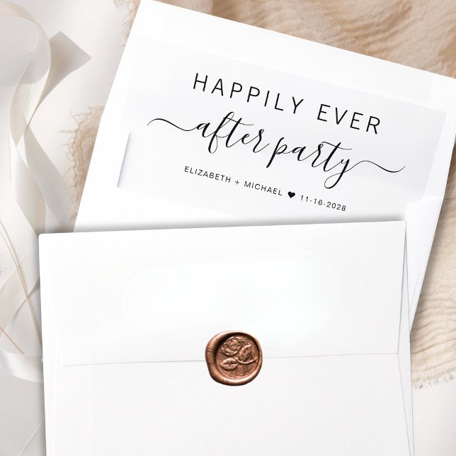 Happily Ever After Party Wedding Reception Envelope Liner (Creator Uploaded)