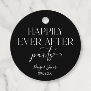Happily Ever After Party Wedding Reception Favor Tags