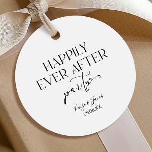 Happily Ever After Party Wedding Reception Favor Tags