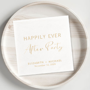 Happily Ever After Party Wedding Reception Foil Napkins