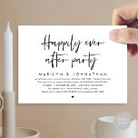 Happily Ever After Party, Wedding Reception Invitation<br><div class="desc">Announce and share your happily ever after in style with our modern theme design (Happily ever after party) wedding elopement celebration invitation card. It is ideal for couples who have decided to celebrate their best day. With its sophisticated yet playful design, this invitation is sure to set the tone for...</div>
