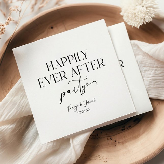 Happily Ever After Party Wedding Reception Napkins (Creator Uploaded)