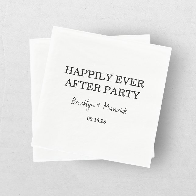 Happily Ever After Party Wedding Reception Napkins (Creator Uploaded)