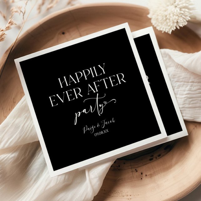 Happily Ever After Party Wedding Reception Napkins (Creator Uploaded)
