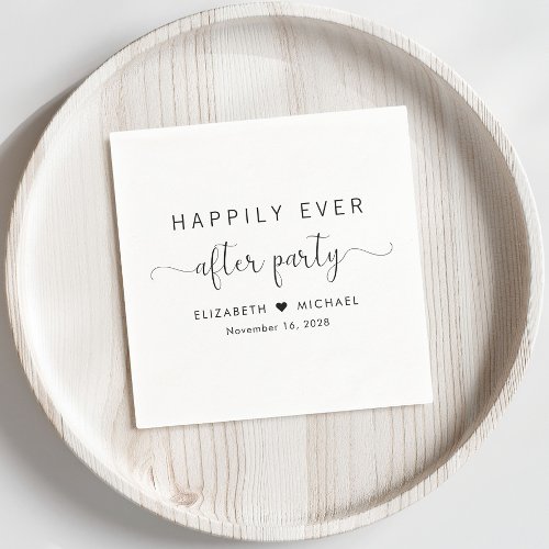 Happily Ever After Party Wedding Reception Napkins