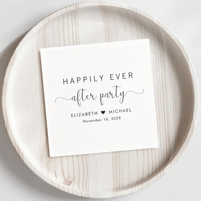 Happily Ever After Party Wedding Reception Napkins (Creator Uploaded)