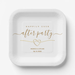 Happily Ever After Party Wedding Reception Paper Plates