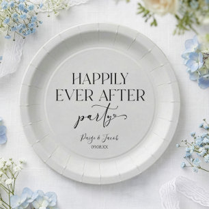 Happily Ever After Party Wedding Reception Paper Plates