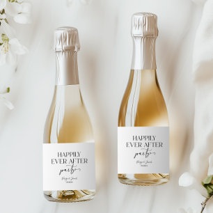 Happily Ever After Party Wedding Reception Sparkling Wine Label