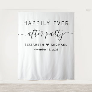 Happily Ever After Party Wedding Reception Tapestry