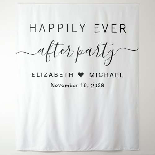 Happily Ever After Party Wedding Reception Tapestry