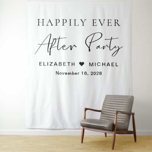 Happily Ever After Party Wedding Reception Tapestry