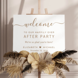 Happily Ever After Party Wedding Reception Welcome Foam Board