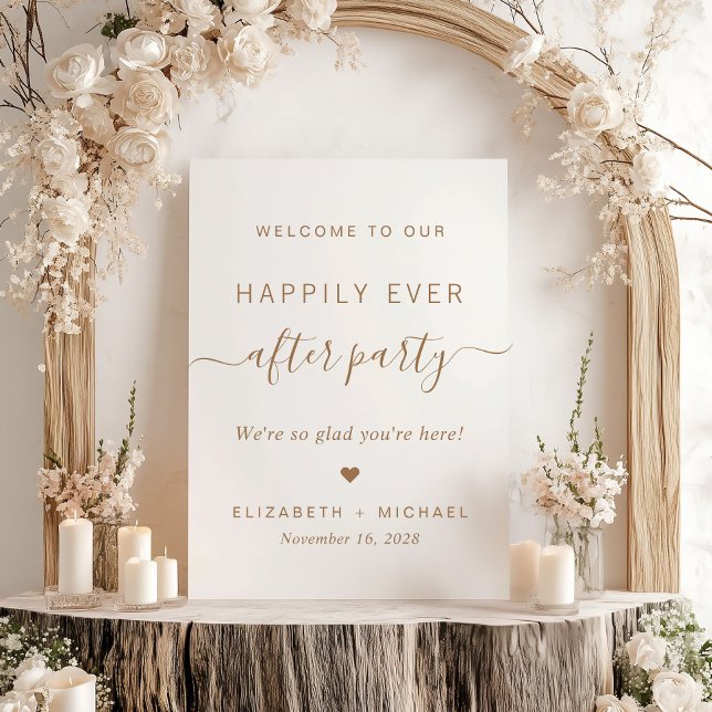 Happily Ever After Party Wedding Reception Welcome Foam Board (Creator Uploaded)