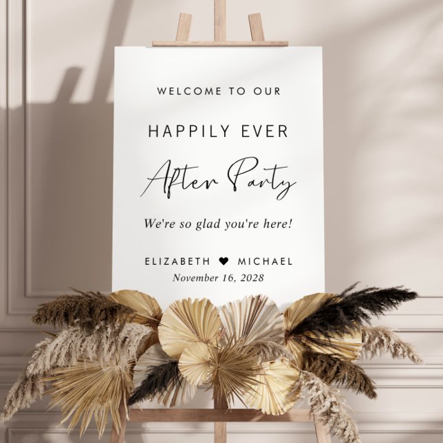 Happily Ever After Party Wedding Reception Welcome Foam Board (Creator Uploaded)
